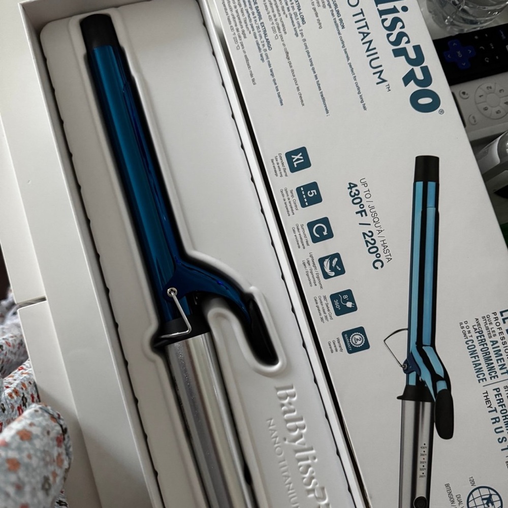BaByliss Nano Titanium Blue Curling Wand